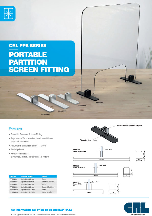 C R Laurence | Portable Partition Fitting