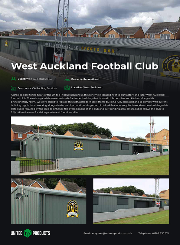 United Products | West Auckland AFC Case Study